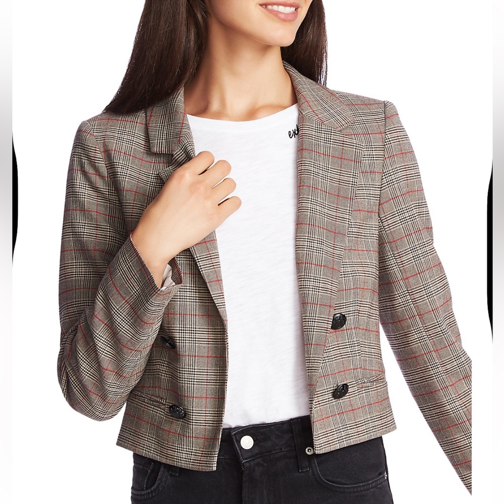1. State Plaid Cropped Blazer